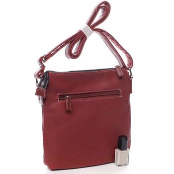 Dámská crossbody kabelka tmavě červená - David Jones Rhona 