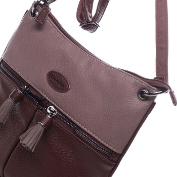 Dámská crossbody kabelka tmavá vínová - David Jones Blanka