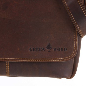 Pánská kožená taška hnědá - Greenwood Jordy