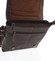 Pánská kožená crossbody taška tmavě hnědá - Greenwood Yassin