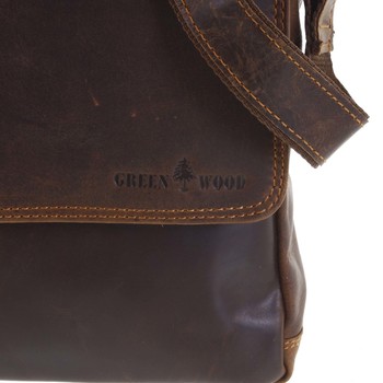 Pánská kožená taška přes rameno hnědá - Greenwood Stranger