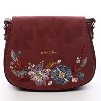 Dámská crossbody kabelka vínová - David Jones Superstar