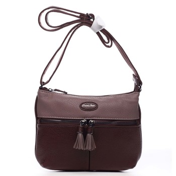 Dámská crossbody kabelka tmavá vínová - David Jones Lucinda