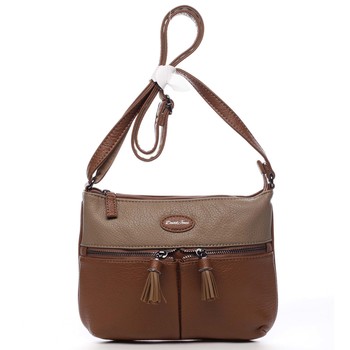 Dámská crossbody kabelka hnědá - David Jones Lucinda