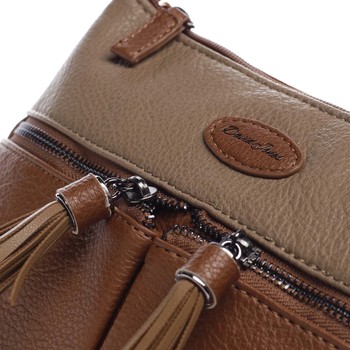 Dámská crossbody kabelka hnědá - David Jones Lucinda