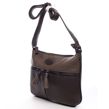 Dámská crossbody kabelka tmavě hnědá - David Jones Lucinda