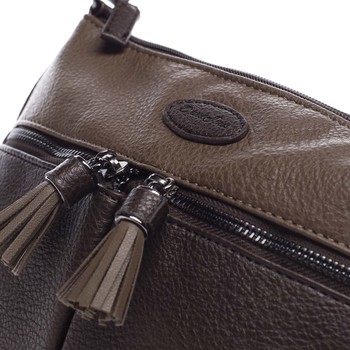 Dámská crossbody kabelka tmavě hnědá - David Jones Lucinda