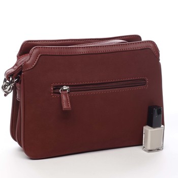 Dámská crossbody kabelka vínová - David Jones Lorena