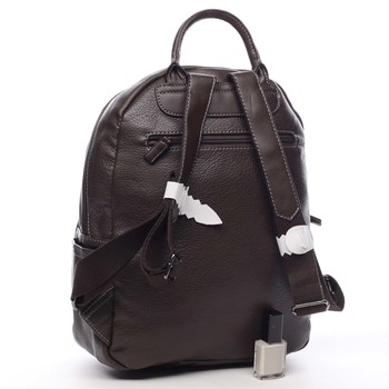 Dámský batoh tmavě hnědý - David Jones Pink