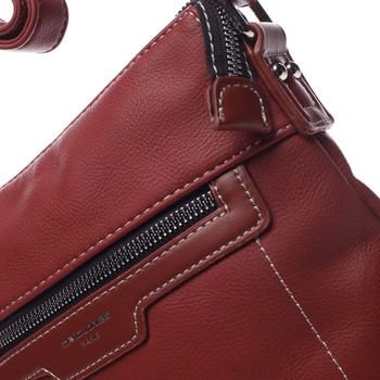 Dámská crossbody kabelka tmavě červená - David Jones Rhona 