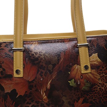 Exkluzivní dámská kožená kabelka podzimní žlutá - ItalY Logistilla