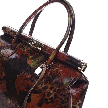 Módní originální dámská kožená kabelka do ruky podzimní - ItalY Hila