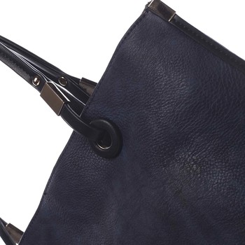 Luxusní dámská kabelka šedá modrá - Pierre Cardin Comtesa