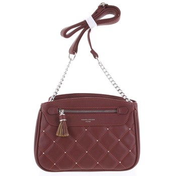 Dámská crossbody kabelka vínová - David Jones Tonight