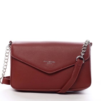 Dámské crossbody psaníčko tmavě červené - David Jones Loui