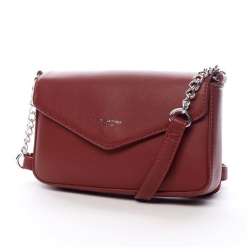 Dámské crossbody psaníčko tmavě červené - David Jones Loui