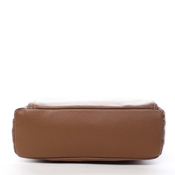 Dámská kožená crossbody kabelka světle hnědá - ItalY Bandit