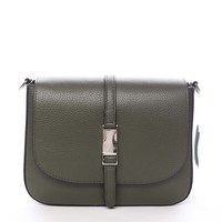 Dámská kožená crossbody kabelka tmavě zelená - ItalY Neul