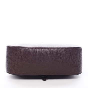 Dámská kožená crossbody kabelka tmavě vínová - ItalY Neul
