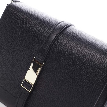 Dámská kožená crossbody kabelka černá - ItalY Neul