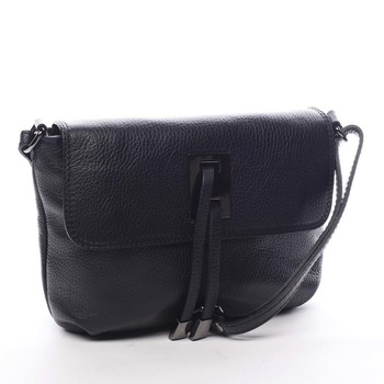 Dámská kožená crossbody kabelka černá - ItalY Porta