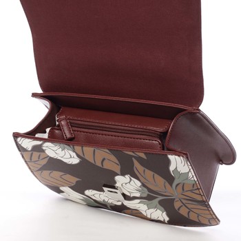 Dámská kabelka do ruky vínová - David Jones Floral