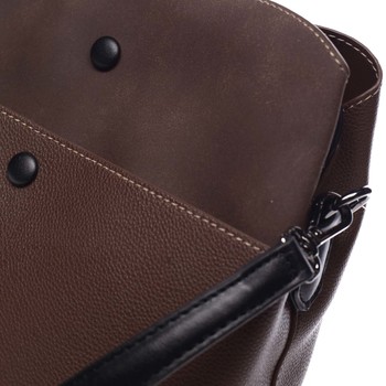 Dámská originální crossbody kabelka tmavě hnědá - David Jones Maud