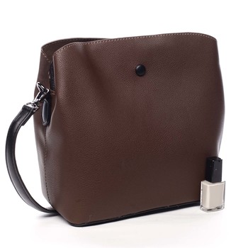 Dámská originální crossbody kabelka tmavě hnědá - David Jones Maud