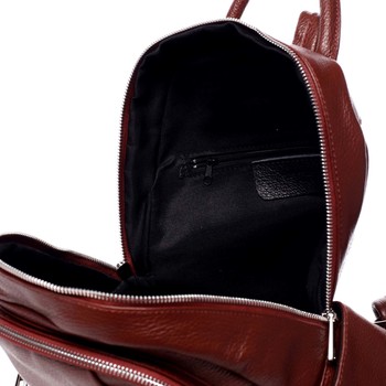 Dámský kožený batoh červený - ItalY Celestia