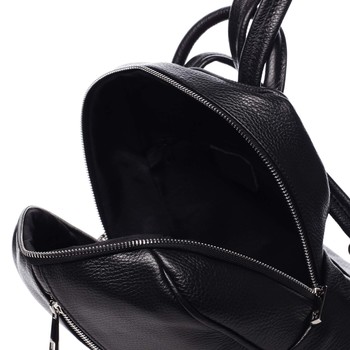 Dámský kožený batoh černý - ItalY Lissetta