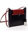 Dámská kožená crossbody kabelka černo červená - ItalY Misty