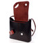 Dámská kožená crossbody kabelka černo červená - ItalY Misty