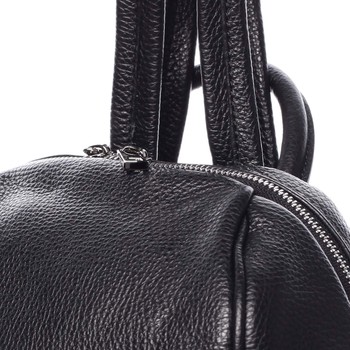 Dámský kožený batoh černý - ItalY Minetta