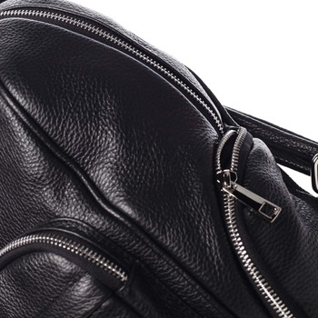 Dámský kožený batoh černý - ItalY Minetta