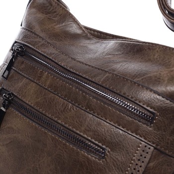 Moderní střední crossbody kabelka kávově hnědá - Delami Karlie