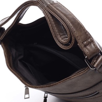 Moderní střední crossbody kabelka kávově hnědá - Delami Karlie