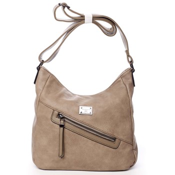 Dámská crossbody kabelka taupe - Romina Comprit