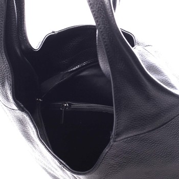 Dámská kožená kabelka přes rameno černá - ItalY SkyFull