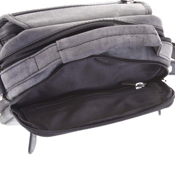 Černá kožená taška přes rameno SendiDesign Rico