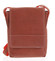 Kožená pánská crossbody taška na doklady červená broušená 0213
