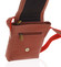 Kožená pánská crossbody taška na doklady červená broušená 0213