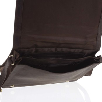 Pánská kožená taška tmavě hnědá- WILD Version