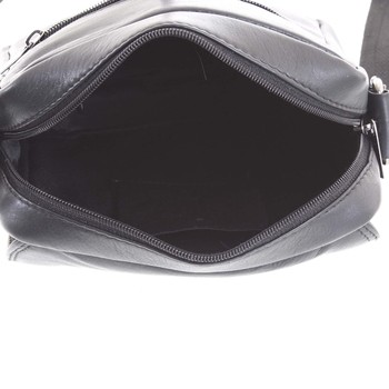 Černá střední pánská kožená taška - WILD Chapin