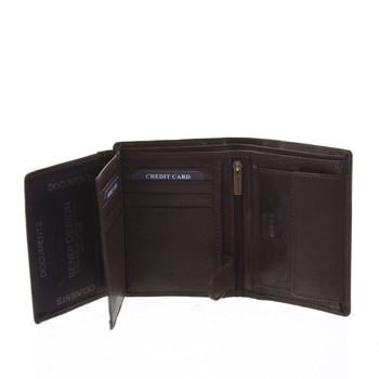 Pánská kožená peněženka tmavě hnědá - SendiDesign Benny