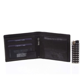 Pánská kožená peněženka černá - SendiDesign Maty