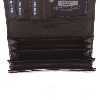 Dámská kožená peněženka tmavě hnědá - SendiDesign Really