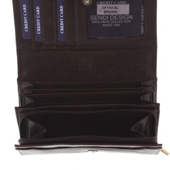Dámská kožená peněženka tmavě hnědá - SendiDesign Really