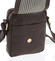 Pánská kožená crossbody taška na doklady tmavě hnědá - SendiDesign Niall