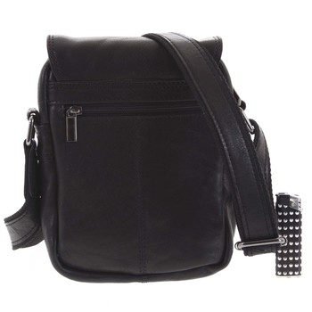 Pánská kožená taška přes rameno černá - SendiDesign Muxos