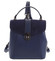 Dámský originální kožený temně modrý batůžek/kabelka - ItalY Acnes